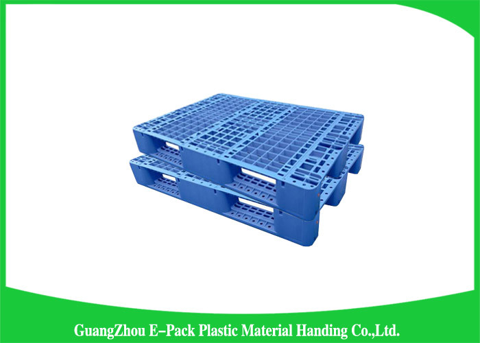 Blue Recyclable Transport industrial Plastic Pallets 4-Way Entry Type