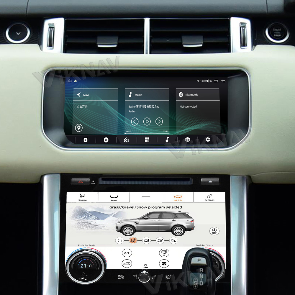 Range Rover Sport L494 Wireless Carplay Android Head Unit And AC Control Screen