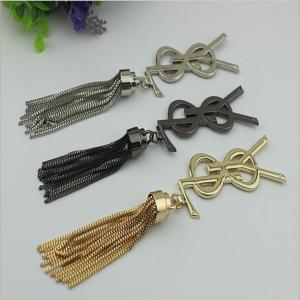 Wholesale Handmade DIY handbag accessories making 185 length zinc alloy metal cord end cap with tassel from china suppliers