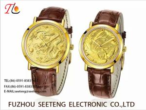 Wholesale QUARTZ WATCH PU STRAP COUPLE WATCH WITH EXQUISITE RELIEF from china suppliers