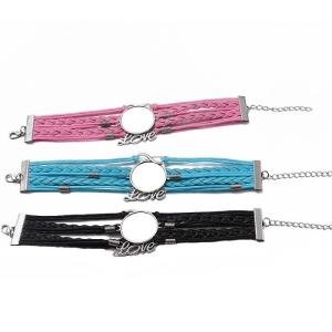 Wholesale Unique Sublimation Blank Charm Braided Rope Bracelet Personalised Metal Sublimation Blanks from china suppliers