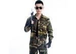 Cotton Blends Military Camouflage Uniforms , Button Placket Men's Jacket