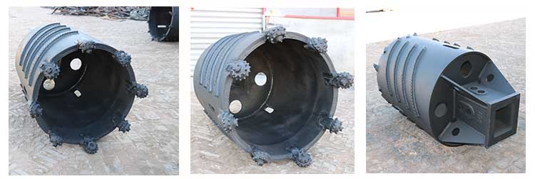 Brand New 1500mm Rock Core Barrel , Drilling Bucket With 12pcs Roller Bit