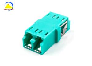 Wholesale Flangeless LC Fiber Optic Adapter 10G MM OM3 Aqua Duplex FTTH from china suppliers