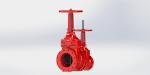 Resilient Seated Valve For Fire Service , Red Stainless Steel Gate Valve