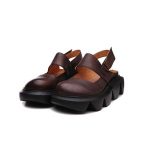 Wholesale S424 Thick Heel PU Foam Platform Sandals Personalized Velcro Spring And Summer New Platform Women'S Shoes Wholesale from china suppliers