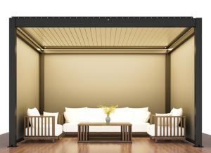 Wholesale OEM Large Aluminium Pergola 3x4m Kits Modern Louvered 6063 Metal from china suppliers