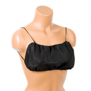 China S&J Women Sexy Bra Disposable bra and panties SJ Manufacturer OEM Wholesale Disposable Black Shoulder Straps Bra for Spa Massage on sale