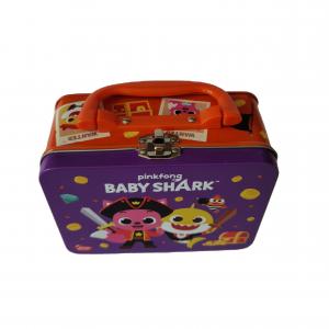 Wholesale Bespoke Empty Small Tin Lunch Boxes Custom Design Pinkfong Baby Shark from china suppliers