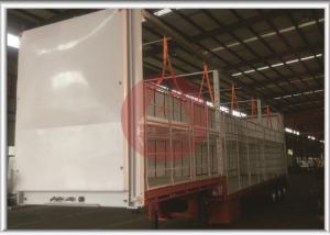 Wholesale Easy Operation Curtainsider Semi Trailer , Curtain Van Trailer Double Side Channel from china suppliers