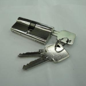 Wholesale 60mm Euro Profile Double Brass Cylinder with 3 brass normal keys from china suppliers