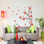 Decorative Personalised Wall Flower Stickers WQ-058, /Floral Wall Stickers