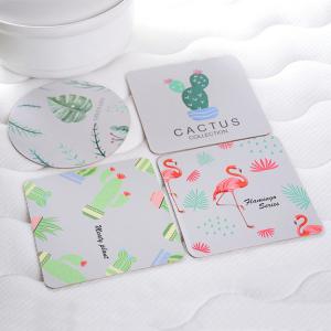 China Absorbent Paper Promotional Drink Coasters / Custom Round Coasters For Drinks on sale