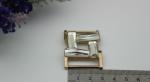 Shoes hardware gold rectangle diamond metal decorative buckles with hanging