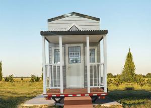 China Ready Made Steel Frame Prefab Tiny House With Trailer On Wheels Little Houses For Sale on sale