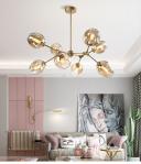 Nordic Glass Gold LED Chandelier Lighting Home Decoration Light lustre(WH-MI-431