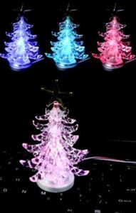 Wholesale USB 7 color fiber tree with top star promotion gift from china suppliers