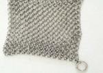 Food Grade Round Square Cast Iron Cleaner Made Of Chainmail Ring Mesh