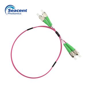 Wholesale Multimode Duplex Fc To Fc Fiber Patch Cord MM50/125 OM3 , APC Polish from china suppliers