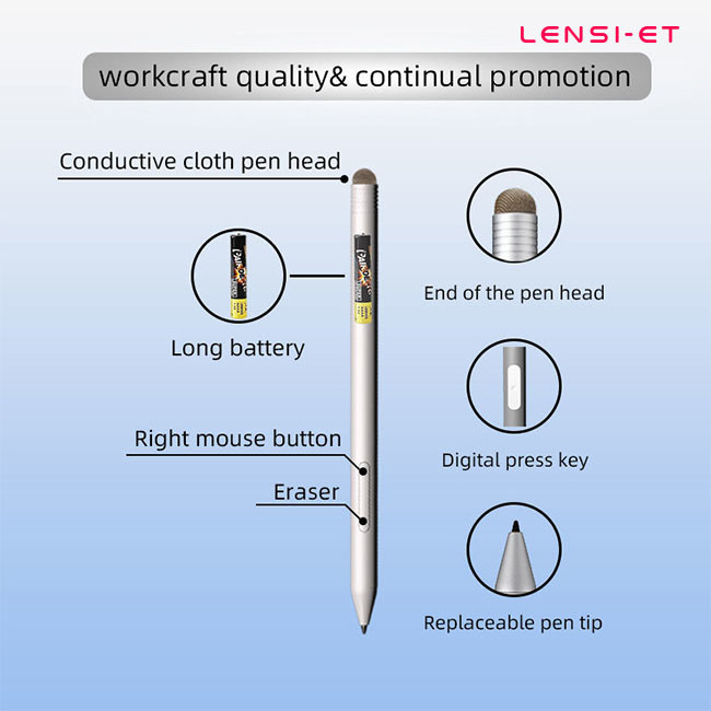 1024 Levels White Stylus Pen