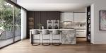 KITCHEN FURNITURE WITH KITCHEN CABINET VENEER OF BEADED SHAKER PANEL AND SOLID
