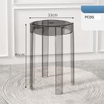 Modern Acrylic Counter Bar Stool In Clear - Fully Assembled High Transparent