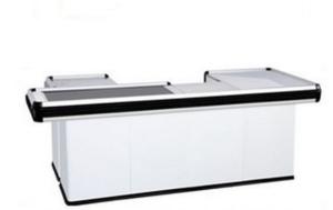 Wholesale White Supermarket Conveyor Belt Checkout Counter Customized 2300×1200×850 mm from china suppliers
