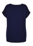 Round Neck Two Fabrics Women'S Clothing Blouses Printed With Short Sleeve