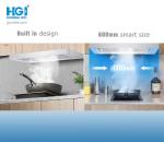 60CM Slim Slide Out Telescopic Range Cooker Hood Stainless Steel