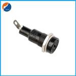 H3-11 5x20MM Glass Ceramic Tube Black Electrical Panel Mounted Screw Cap 10Amp