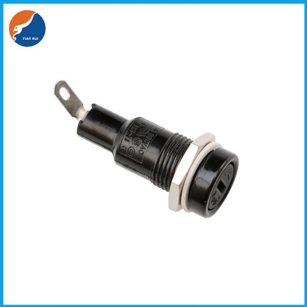H3-11 5x20MM Glass Ceramic Tube Black Electrical Panel Mounted Screw Cap 10Amp