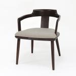 Classic Style Wooden Dining Chair Customized Fabric Upholstery for Restaurant