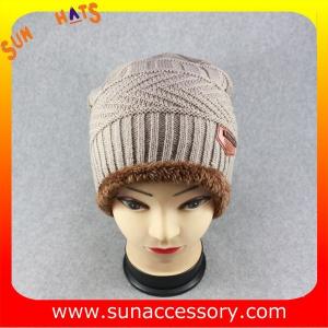 China AK17018 Sun Accessory advertising  winter knitted beanie hats for mens,Logo can be added on sale