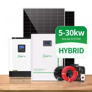 China Hybrid Off Grid Solar Panel System 5KW 10KW 15KW 20KW 30KW 50KW Home Solar Energy on sale
