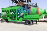 35m3 / H Mobile Drum Mix Plant, Electric JZM750 Mobile Construction Equipment