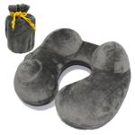 Home Camping Inflatable Travel Pillow , Soft Velvet Airplane Neck Pillow
