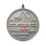 3″ 76mm Zinc Alloy Winter Skiing Metallic Christmas Running Medals Ski Race