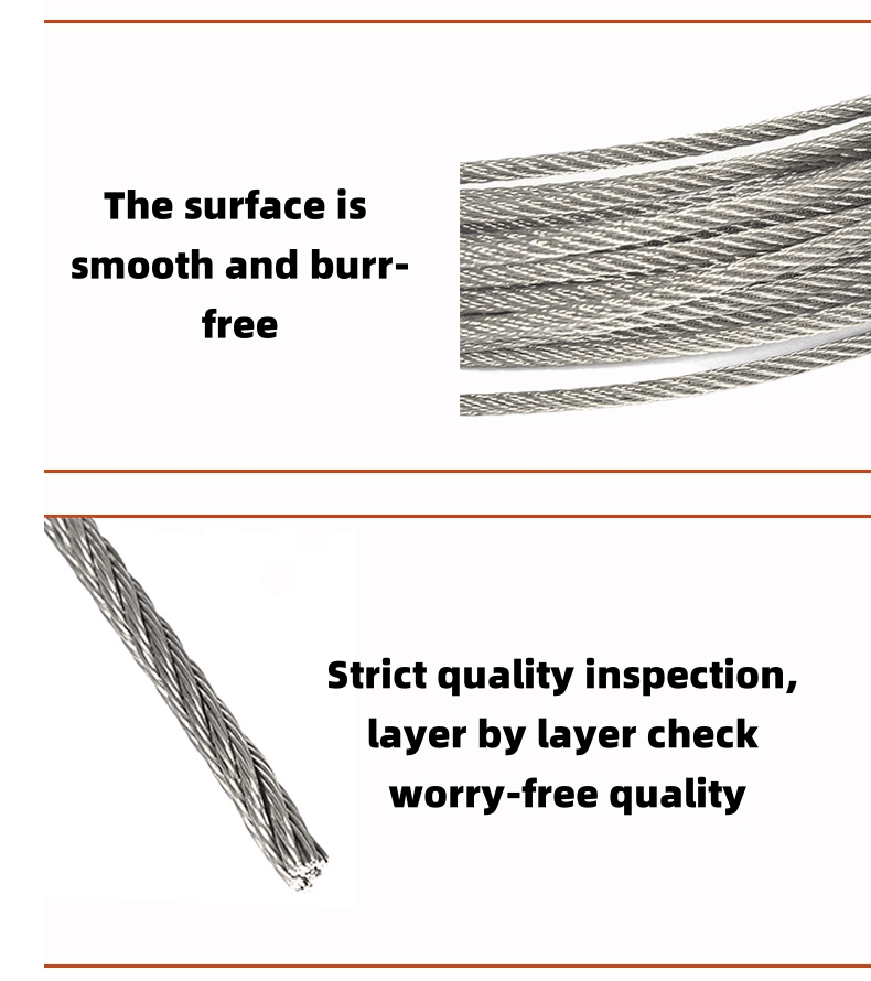 1x19 Type 316 Stainless Steel Construction ASTM A 475 High Tensile Galvanized 7 Wire 0.33mm Steel Strand Galvanized Steel Cable