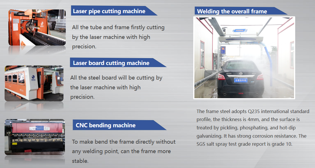 High Pressure Washing Made Easy Fully Automatic Single Arm 360 Degree Car Wash Machine