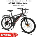 Soft Tail Frame Lithium Battery Electric Bike 60km , 13Ah 48V Lithium Electric