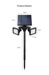 Waterproof Ip65 600LM 40 LED Solar Garden Light PIR Solar Powered Lawn Lights
