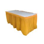 Ruffled Disposable Plastic Table Skirts , Wedding Party Decorative Table Skirts