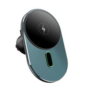 Wholesale Blue/Grey Car Wireless Charger with Safety Protection and USB C Input Port from china suppliers