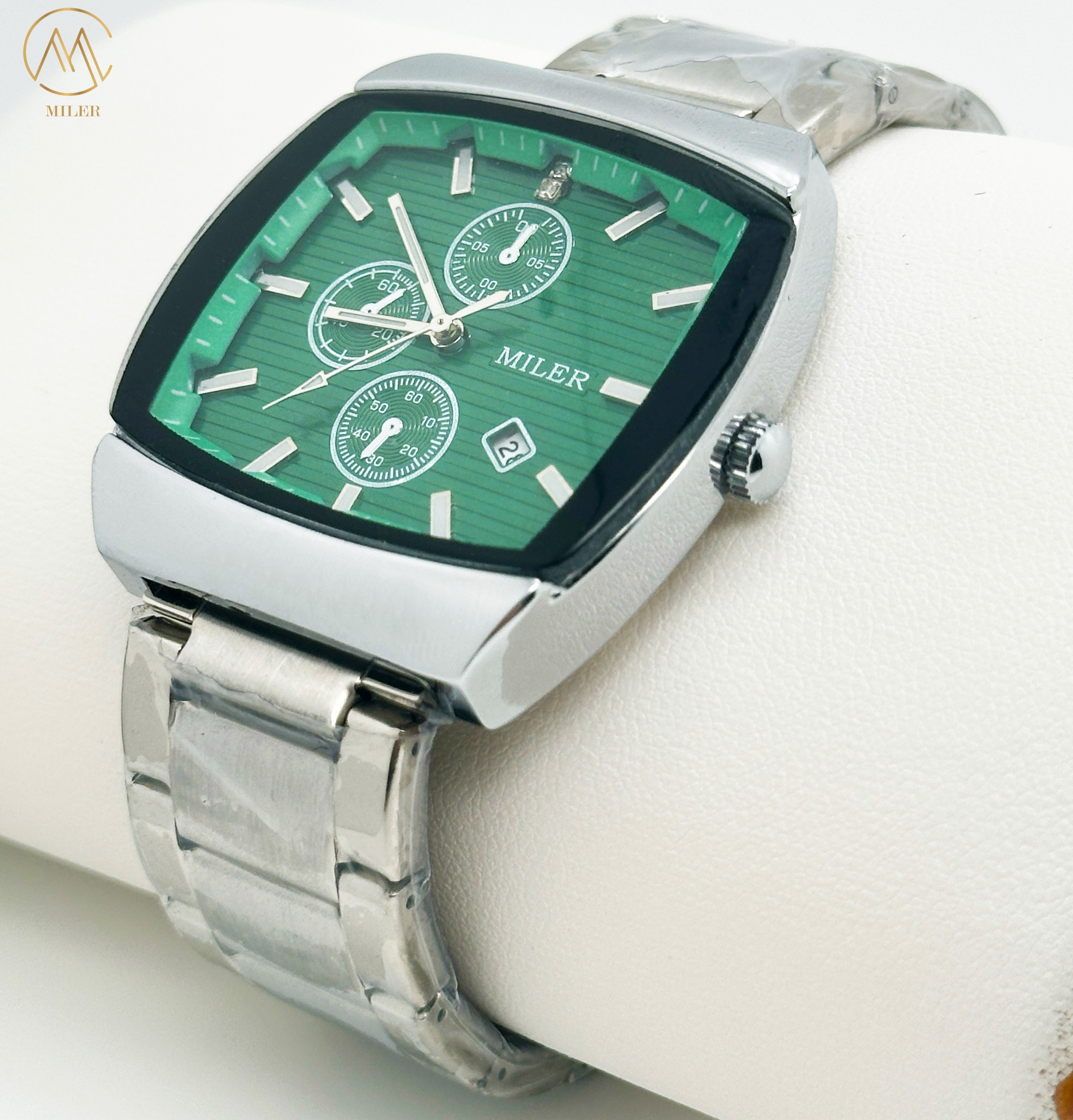 Luxury Business Waterproof Male Lady Luminous Date Stainless Steel Square Quartz Watch
