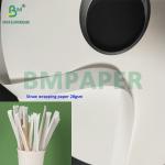 Smooth High Strength 24gsm 28gsm White Kratf Paper For Straw Wrapping
