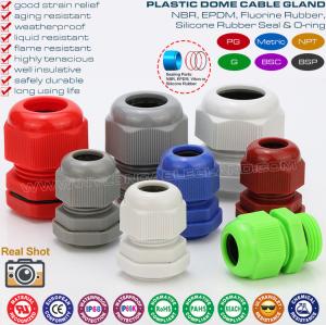 Wholesale M20 Nylon Polymer Plastic Metric Cable Gland, Adjustable 6-12mm Watertight Cable Gland with Fluoroelastomer Seal from china suppliers