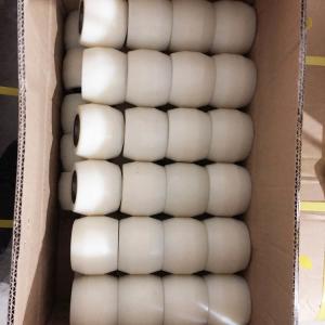 Wholesale 80x60mm White Plastic Pallet Truck Back Wheels Solid Bearing Wheels For Hand Forklifts OEM from china suppliers