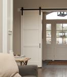 Simple Style Sliding Barn Wood Doors 125cm Width HDF PU Painting