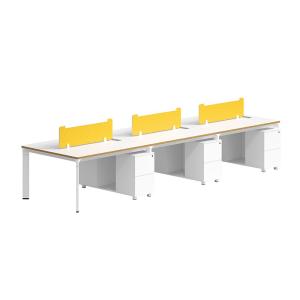 Wholesale White Modern 4 Person Workstation Desk Modular Wood Office Table With Cabinet from china suppliers