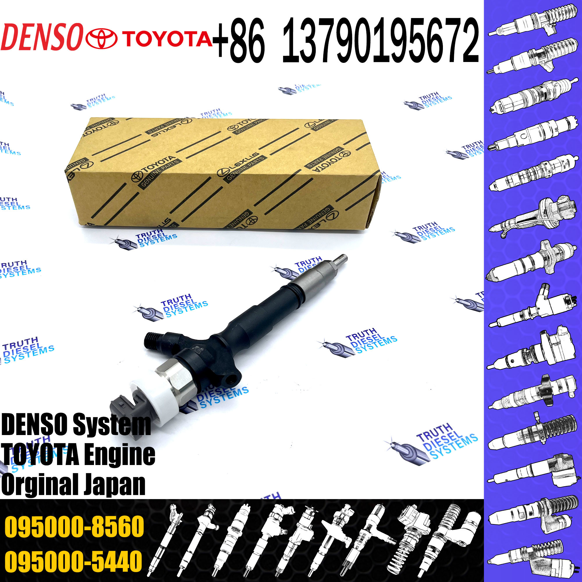 Hot sell Fuel injector common rail fuel injector 095000-8299 095000-8220 095000-8560